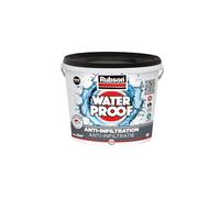 Rubson revêtement Waterproof Anti fuite Noir 5kg pour réparation et étanchéité, protecteur de toiture à base de silicone