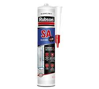 RUBSON SA 1 heure , Mastic Sanitaire à Séchage Rapide, Joint Silicone tous Matériaux, Blanc, Cartouche de 280 ml