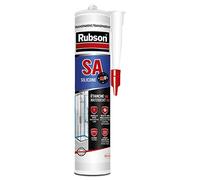 RUBSON SA 1 heure , Mastic Sanitaire à Séchage Rapide, Joint Silicone tous Matériaux, Transparent , Cartouche de 280 ml