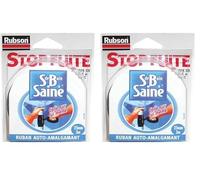 RUBSON Salle de Bain Saine STOP FUITE - Ruban auto-amalgamant pour réparation, étanchéité et protection des tuyaux - 3m*25mm - coloris noir (Lot de 2)