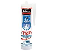 Mastic Sanitaires - RUBSON - 2690812 - Salle de bain saine - Stop Moisissures - Blanc - 280ml