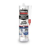 Rubson Mastic silicone Special Materials Autos-Bateaux, noir, étanche 280 ml, résiste à l'eau de mer