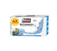 Rubson Tab Basic, Recharges déshumidificateur d'air, Neutre, Lot de 4 | Absorbeur d'humidité, Recharges parfum neutre, Jusqu'à -70% d'odeurs, Cristaux actifs ultra-absorbants, Pièces jusqu'à 20 m²
