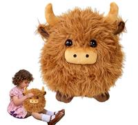 Rubu22a Doudou bovins des Highlands, doudou, pour soutien émotionnel, bovins des Highlands, pour gérer le stress, cadeau (marron)