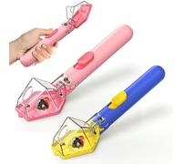Rubu22a Lot de 2 attrape-insectes pour enfants, attrape-insectes vivants avec loupe, outil d'apprentissage et de découverte pour jardin et maison (rose, bleu)