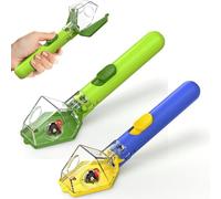 Rubu22a Lot de 2 pièges à insectes pour enfants, attrape-insectes vivants avec loupe, outil d'apprentissage et de découverte pour jardin et maison (vert, bleu)