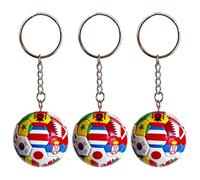 Rubu22a Lot de 3/5 porte-clés Coupe du monde de football 2026 avec drapeaux nationaux, porte-clés de football et cadeaux et accessoires, articles de sport 2026, pendentif pour sac à dos