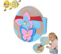 Rubu22a Montessori - Livre d'activité en feutre - Livre de feutre Montessori - Kit d'autocollants DIY - Livres mignons et amusants sur le thème des lapins (multicolore)