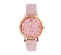 Rubu22a Montre-bracelet étanche élégante pour femme - Montre de sport à quartz avec bracelet en nylon/cuir, Rose, lanière