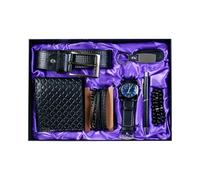 Rubu22a Montre-bracelet pour homme, portefeuille, ceinture, porte-clés, lunettes de soleil, coffret cadeau Saint-Valentin anniversaire cadeaux pour hommes anniversaire cadeau pour lui, a