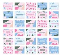 Ruby Ashley Lot de 30 cartes postales avec citations de motivation et motifs abstraits colorés Format A6