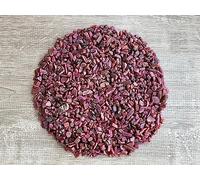 Ruby Chips - Mini pierres de rubis naturelles, ru rasé non percé, rubis véritable semi-poli (0,5 kg en vrac)