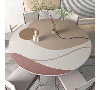 Ruby Lil PU Cuir Grand Coussin De Table Ronde, Tapis De Protection De Table Imperméable Facile À Nettoyer pour La Décoration De Table Basse À Manger À Domicile,E,100cm(39in)