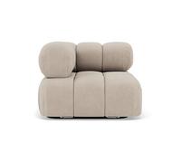 Ruby - module d'assise d'angle gauche en velours texturé - Beige Beige G