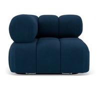 Ruby - module d'assise d'angle gauche en velours texturé - Bleu