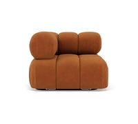 Ruby - module d'assise d'angle gauche en velours texturé - Terracotta Terracotta G