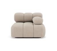 Ruby - module d'assise droit en velours texturé - Beige Beige G