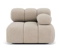 Ruby - module d'assise droit en velours texturé - Beige Beige G