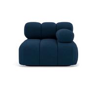 Ruby - module d'assise droit en velours texturé - Bleu Bleu G