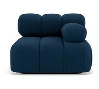 Ruby - module d'assise droit en velours texturé - Bleu Bleu G