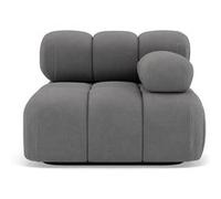 Ruby - module d'assise droit en velours texturé - Gris