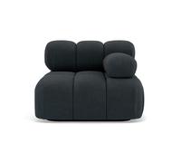 Ruby - module d'assise droit en velours texturé - Noir