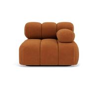 Ruby - module d'assise droit en velours texturé - Terracotta