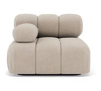 Ruby - module d'assise gauche en velours texturé - Beige Beige G