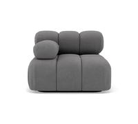 Ruby - module d'assise gauche en velours texturé - Gris Gris G