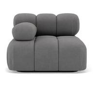 Ruby - module d'assise gauche en velours texturé - Gris Gris G