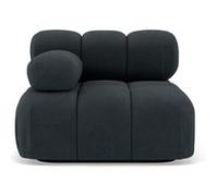 Ruby - module d'assise gauche en velours texturé - Noir