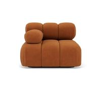 Ruby - module d'assise gauche en velours texturé - Terracotta Terracotta G