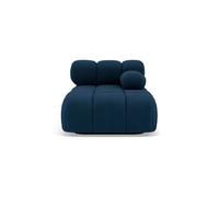 Ruby - module d'assise méridienne droite en velours texturé - Bleu