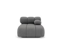Ruby - module d'assise méridienne droite en velours texturé - Gris