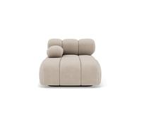 Ruby - module d'assise méridienne gauche en velours texturé - Beige