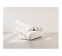 Ruby - module d'assise méridienne gauche en velours texturé - Beige