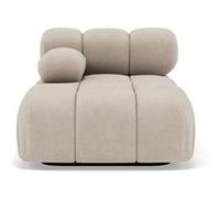 Ruby - module d'assise méridienne gauche en velours texturé - Beige