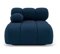 Ruby - module d'assise méridienne gauche en velours texturé - Bleu Bleu G