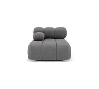 Ruby - module d'assise méridienne gauche en velours texturé - Gris