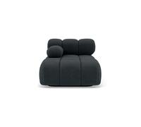 Ruby - module d'assise méridienne gauche en velours texturé - Noir