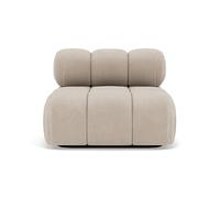 Ruby - module d'assise sans accoudoirs en velours texturé - Beige