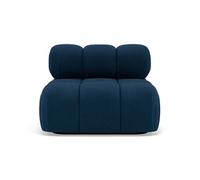 Ruby - module d'assise sans accoudoirs en velours texturé - Bleu Bleu G