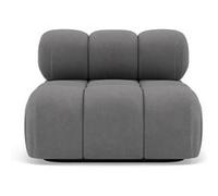 Ruby - module d'assise sans accoudoirs en velours texturé - Gris Gris G