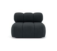 Ruby - module d'assise sans accoudoirs en velours texturé - Noir