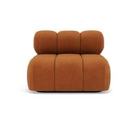 Ruby - module d'assise sans accoudoirs en velours texturé - Terracotta Terracotta G