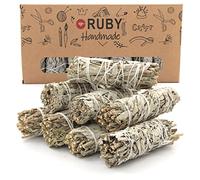 RUBY - RUBY - Sauge Blanche Purification a Bruler,8 STK Sauge Blanche,Encens Sauge Blanche ,Sauge Blanche Purification Maison (8 piezas)