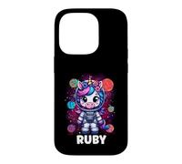 Ruby Unicorn Space Astronaute Coque pour iPhone 14 Pro