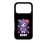 Ruby Unicorn Space Astronaute Coque pour iPhone 17 Pro