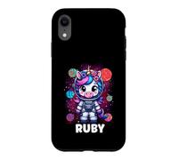 Ruby Unicorn Space Astronaute Coque pour iPhone XR