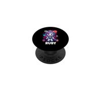 Ruby Unicorn Space Astronaute PopSockets PopGrip Adhésif